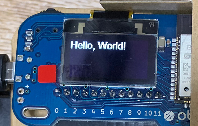 ”Hello,World!”というメッセージを表示するIoTホームキット